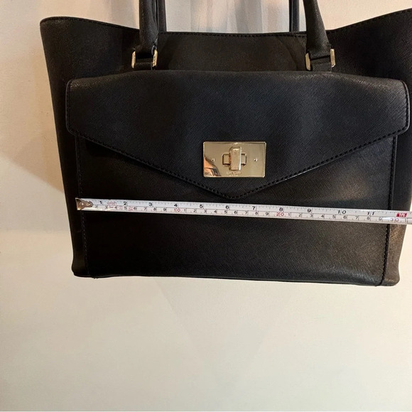 KATE SPADE Halsey Tote Leather Textured Large Exterior Pocket Shoulder Bag - Picture 7 of 15